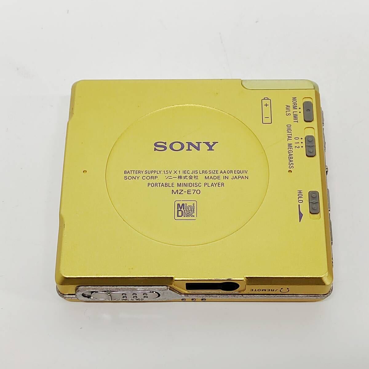 ●ソニー MZ-E70 MDウォークマン SONY イエロー WALKMAN ポータブルMDプレーヤー オーディオ 音響機器 PORTABLE MINIDISC PLAYER N705の画像7