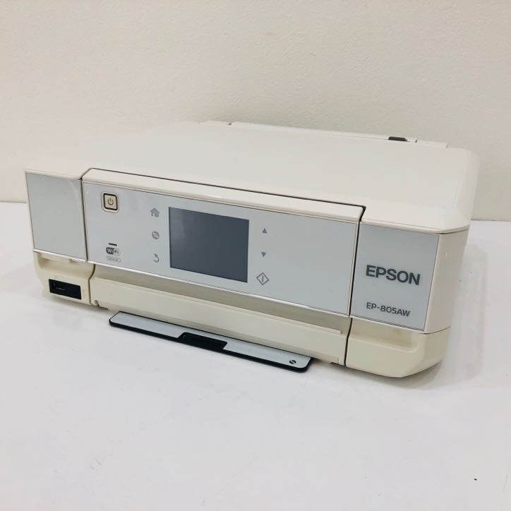 ●エプソン EP-805AW インクジェット複合機 プリンター EPSON ホワイト カラリオ コピー スキャン フォトプリント B957_画像2