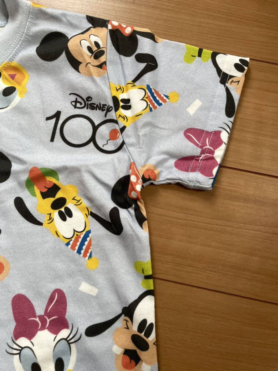 ★未着用新品！Disney ディズニー100周年デザイン☆総柄がかわいい！半袖Tシャツ　トップス　120☆送料140円★_画像3