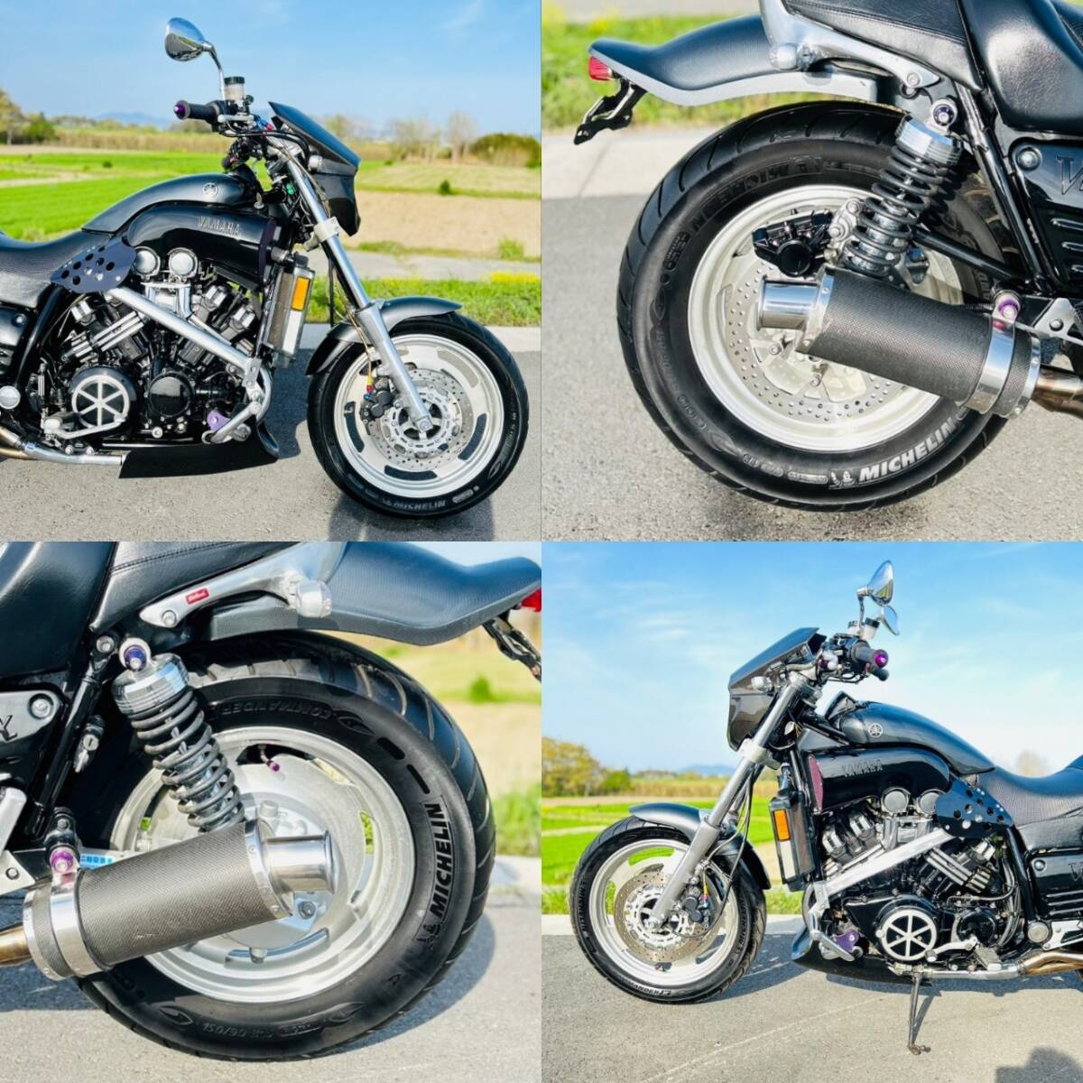 ◆◇(AP0172)YAMAHA VMAX1200 走行距離18529ｋｍ H12年 2WE 中古車体(検 W800 Z900RS ZRX1200)◇◆の画像9