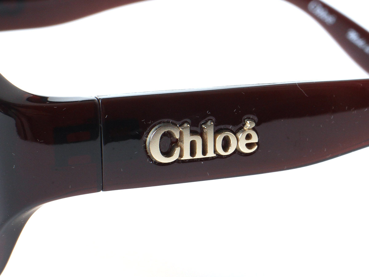 E16637 美品 Chloe クロエ サングラス アイウェア ブラウン 茶 ケース付き 箱付き C2275-C02 フランス製 57□16 135_画像9