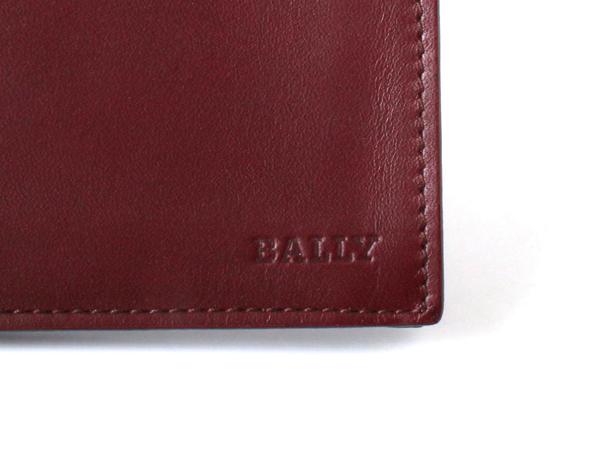 E16916 新品未使用 BALLY バリー 二つ折り 長財布 レザー ヴィンテージ ボルドー 赤 ロングウォレット 札入れ カード入れの画像9