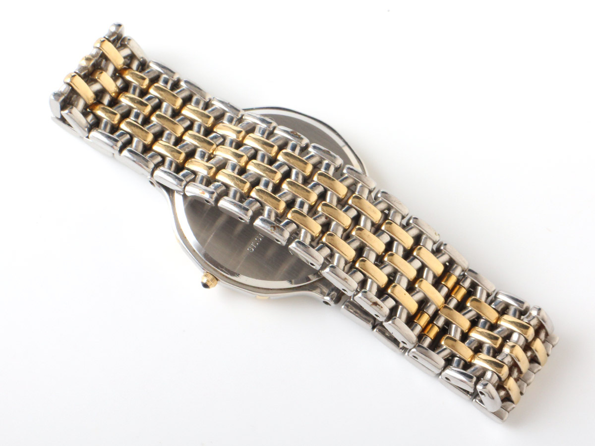 E16966 SEIKO セイコー 腕時計 ドルチェ 5E30-6A00 メンズ 腕時計 シルバー×ゴールド 文字盤ホワイト クォーツの画像3