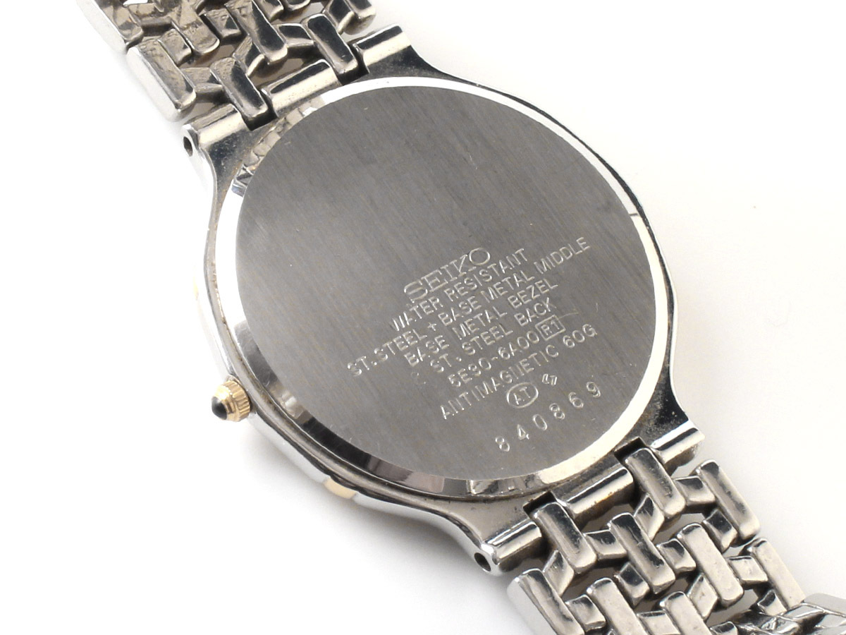 E16966 SEIKO セイコー 腕時計 ドルチェ 5E30-6A00 メンズ 腕時計 シルバー×ゴールド 文字盤ホワイト クォーツの画像6
