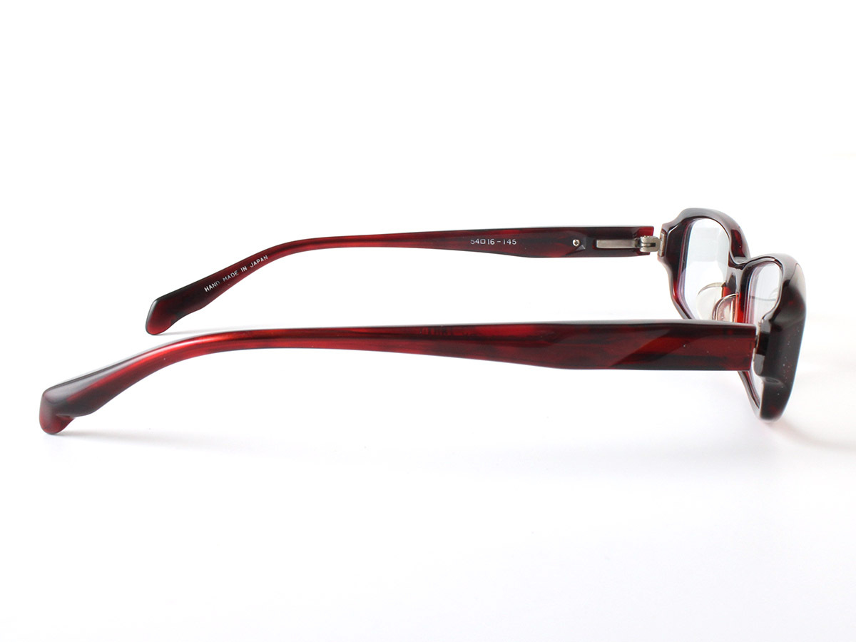 E17259 Plusmix プラスミックス メガネ 度入り アイウェア レッド 赤 眼鏡 めがね SEED ダークレッドデミ 日本製の画像3