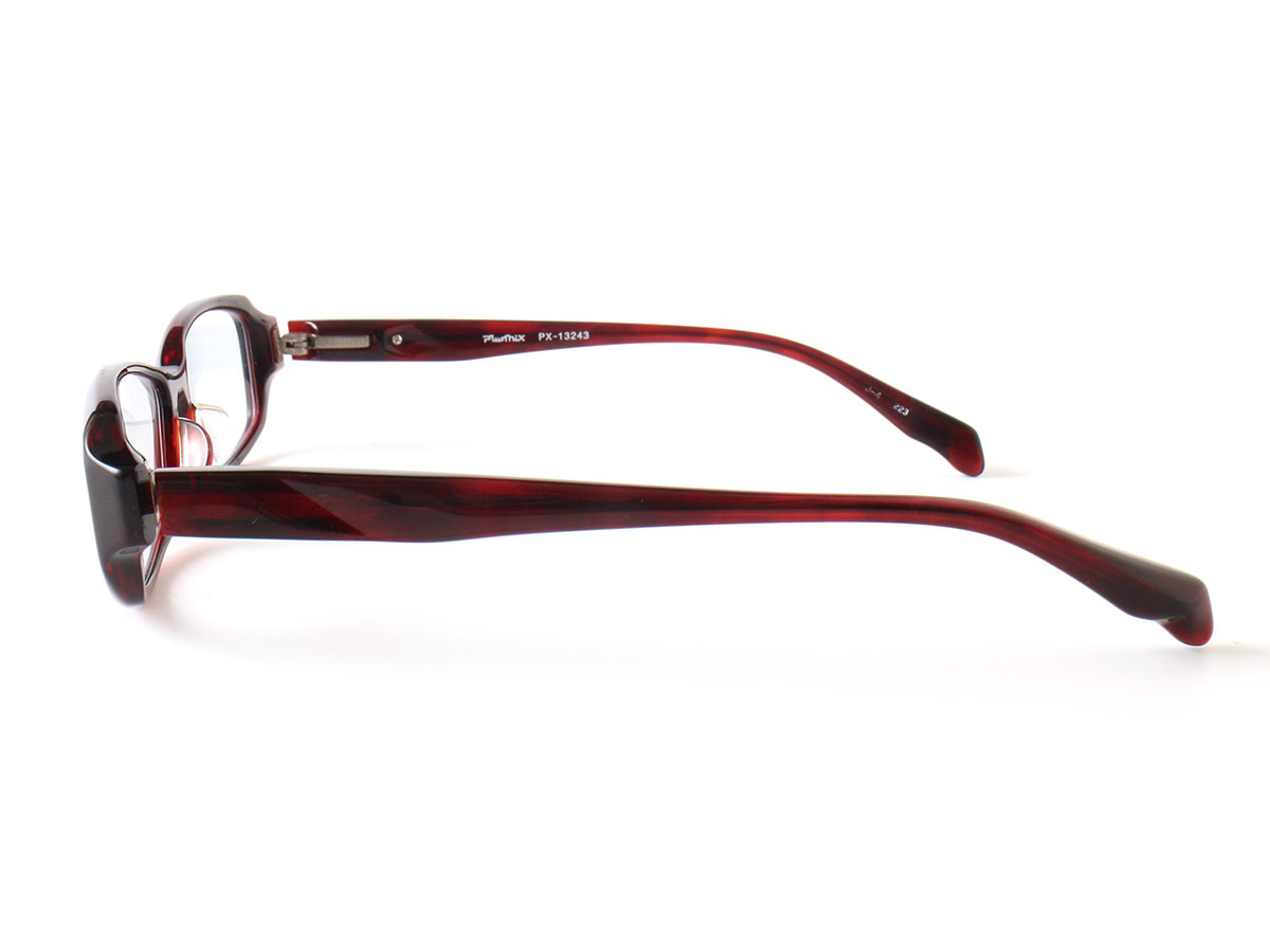 E17259 Plusmix プラスミックス メガネ 度入り アイウェア レッド 赤 眼鏡 めがね SEED ダークレッドデミ 日本製の画像4