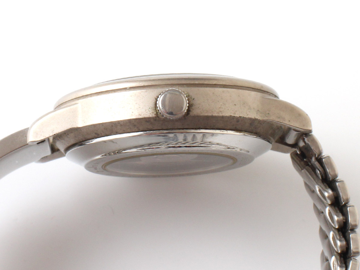 E17008 美品 agnes b. アニエスベー 腕時計 箱付き Y621-8030 自動巻き 稼動品 スケルトン シルバー 文字盤ブラック アナログ ステンレスの画像4