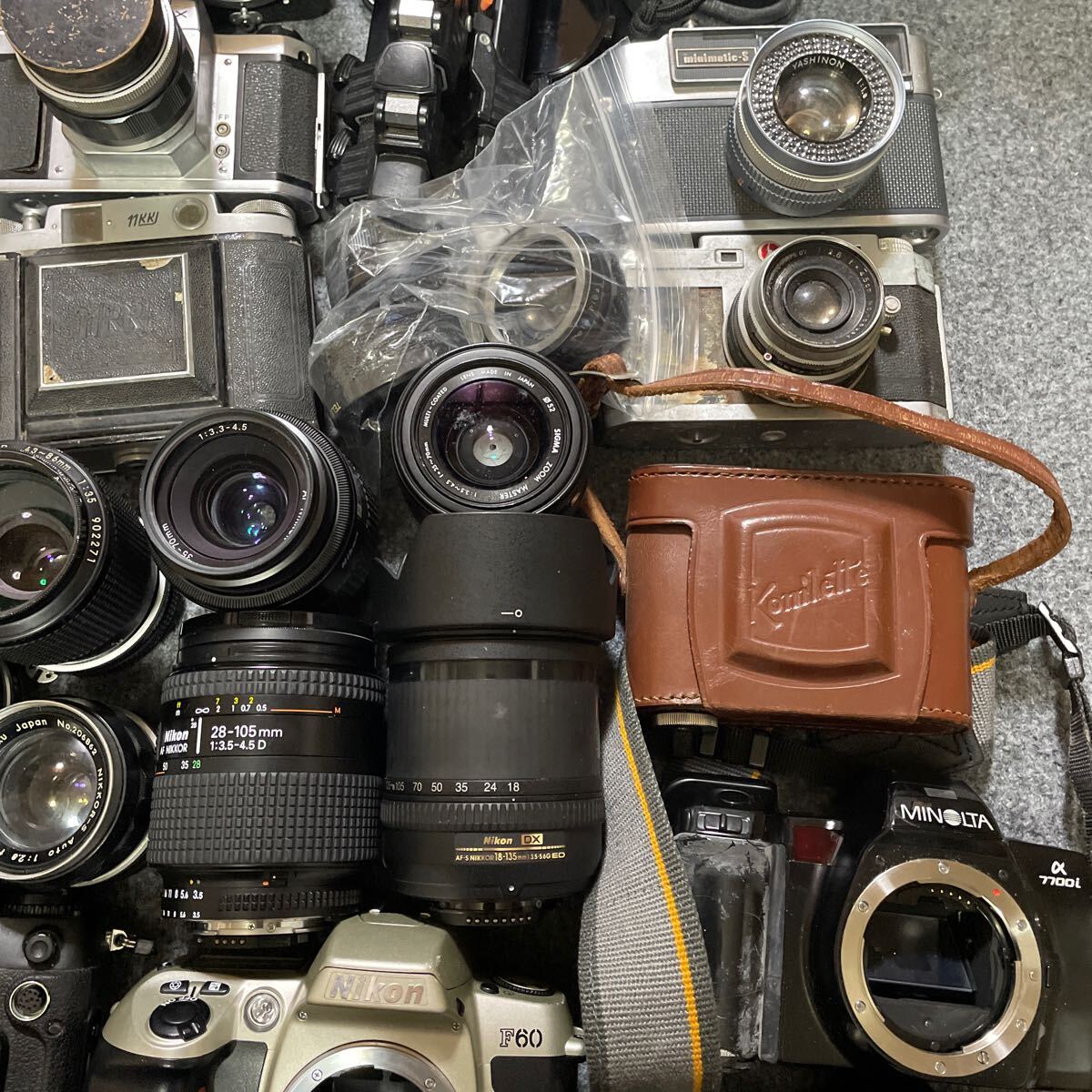ジャンク まとめ 大量 フィルムカメラ レンズ レンジファインダー NIKON MINOLTA PENTAX A1930000の画像5