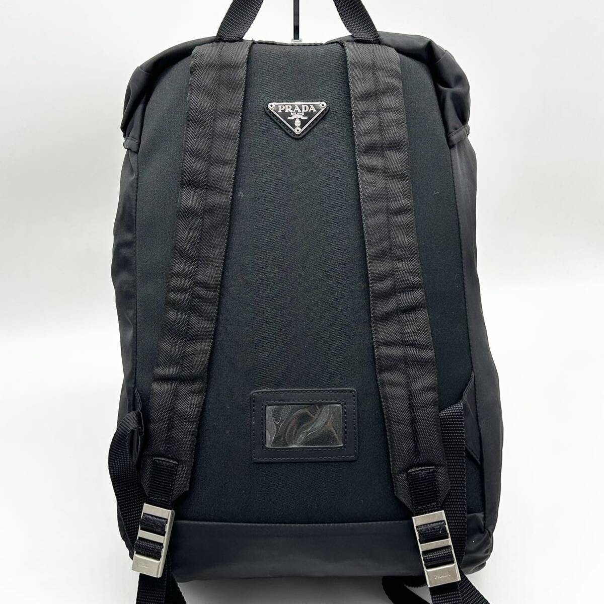 ●高級 ラージサイズ●PRADA プラダ V135 リュックサック バックパック デイパック ビジネスバッグ 鞄 かばん A4 PC ナイロン メンズ 黒_画像3