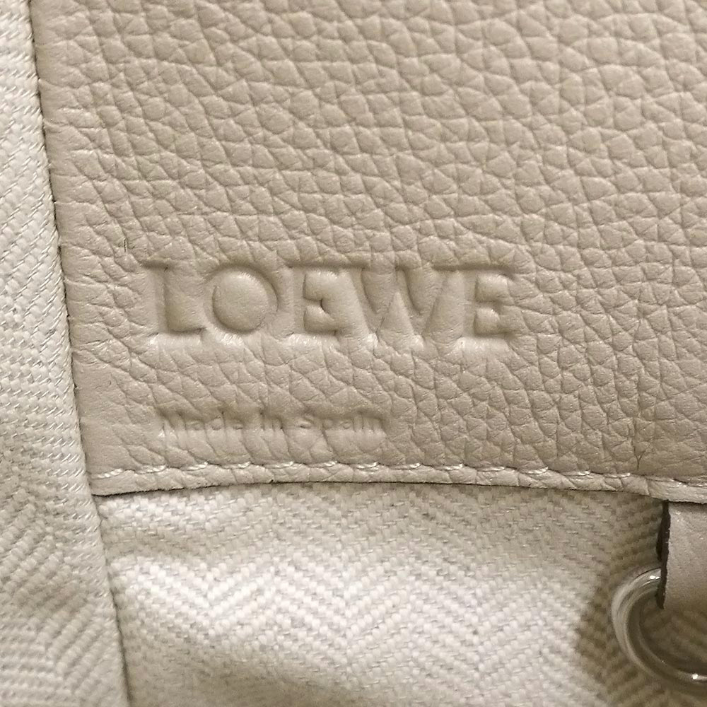 （新品・未使用品）ロエベ LOEWE ハンモック スモール 2way ショルダー ハンドバッグ 斜め掛け ソフトグレインレザー ベージュ 387.12KN60_画像9