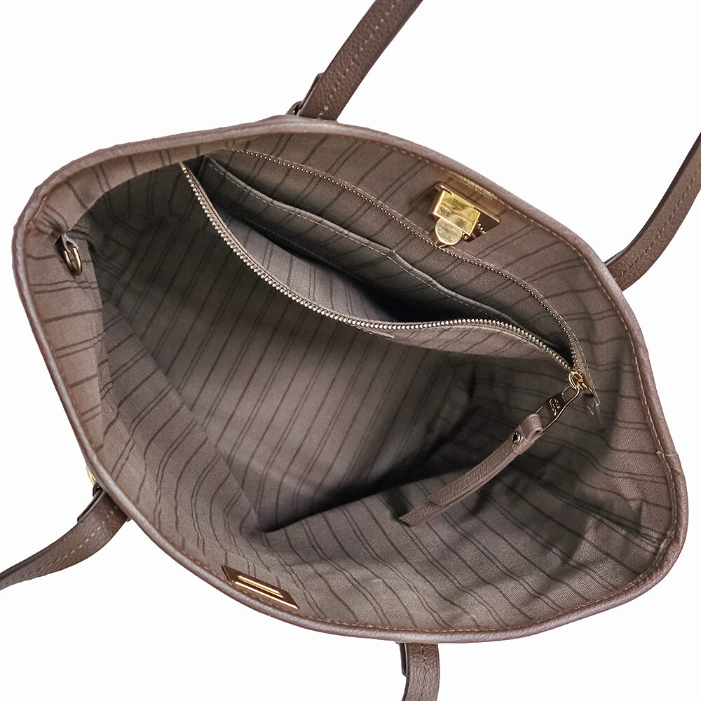 （中古）ルイ ヴィトン LOUIS VUITTON シタディン PM トートバッグ モノグラムアンプラント レザー オンブル 茶 ゴールド金具 M40516_画像2