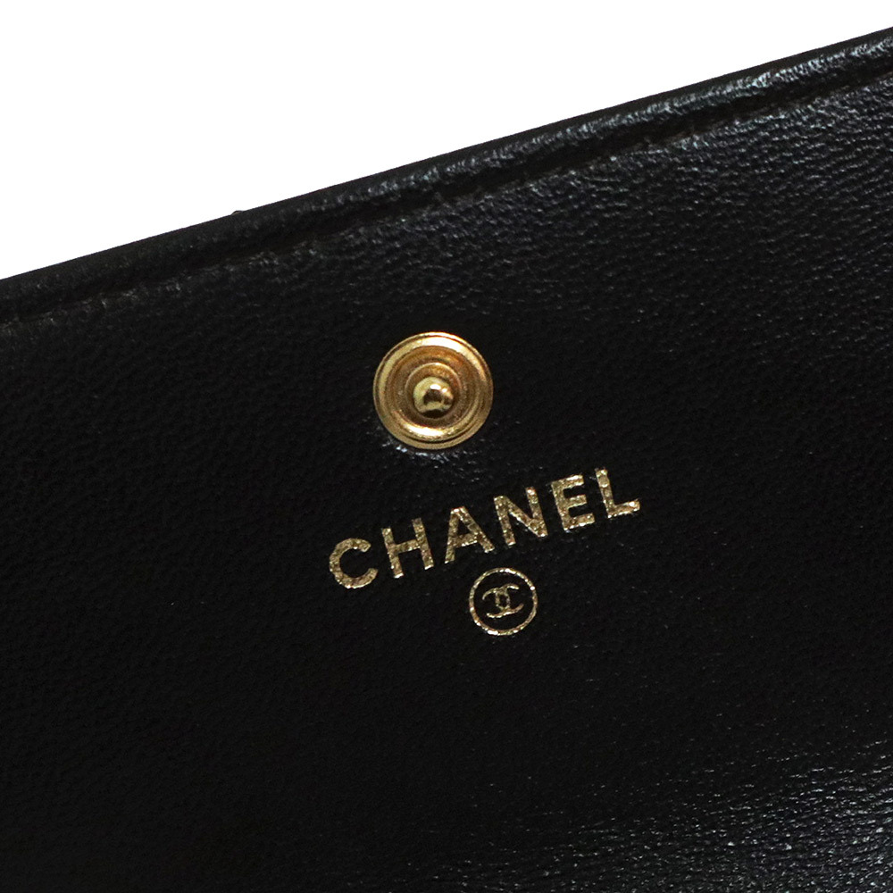 （未使用　展示品）シャネル CHANEL ココマーク ロング フラップ ウォレット 二つ折り長財布 パイソン ブロンズ 茶 シャンパンゴールド金具_画像9