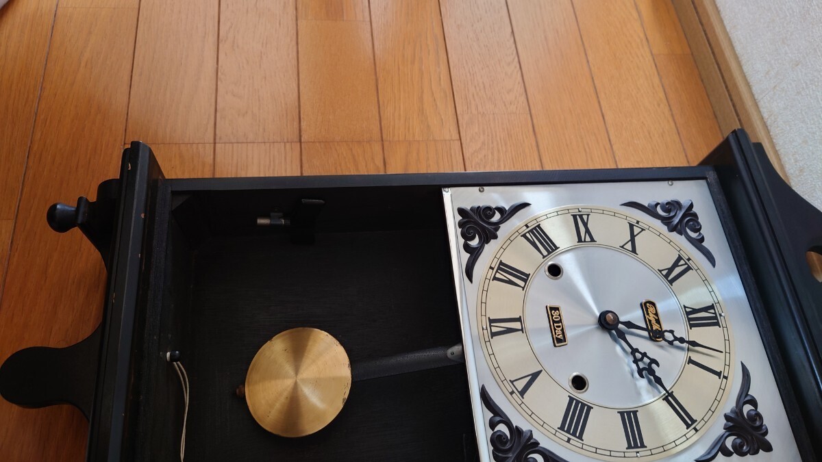 ☆アンティーク振り子時計（ゼンマイ式） 昭和レトロ ジャンクの画像9