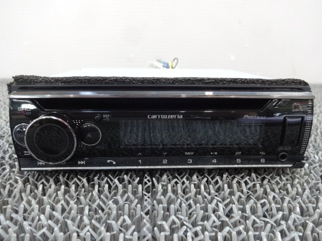 中古 カロッツェリア DEH-6600 CD/Bluetooth 1DIN AVメインユニット カーオーディオ (棚2539-201)_画像2