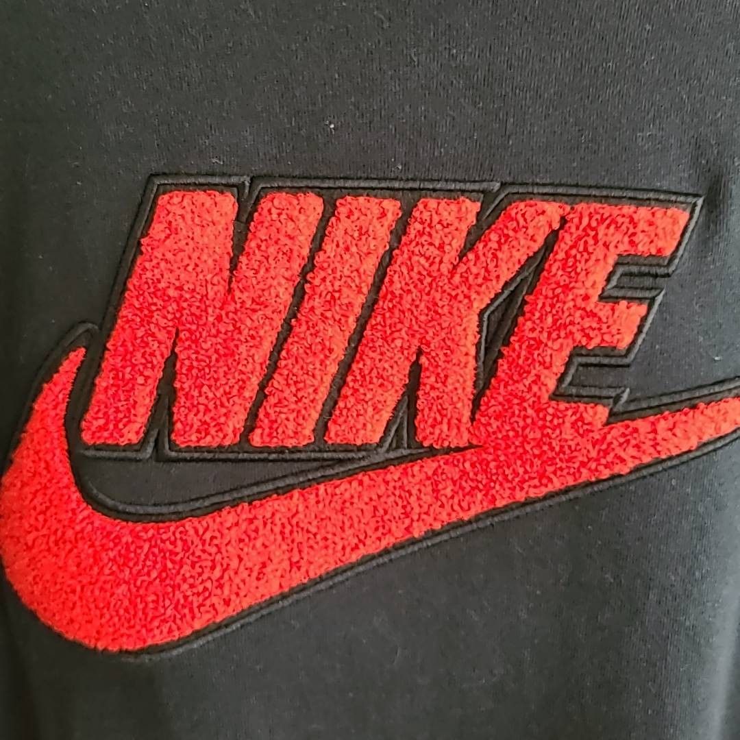 ナイキ NIKE ブラック 黒 ワッフルプリント 立体 ロゴ Mサイズ 半袖 Tシャツ 綿 コットン100％ 半袖Tシャツ