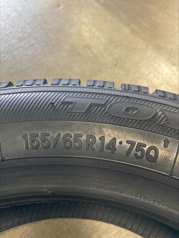 §送料税込み 4本 トーヨー TOYO OBSERVE GARIT GIZ 155/65R14 75Q 新品2023年製 スタッドレス 155/65-14 冬用 N-BOX/N-WGN/N-ONEの画像4