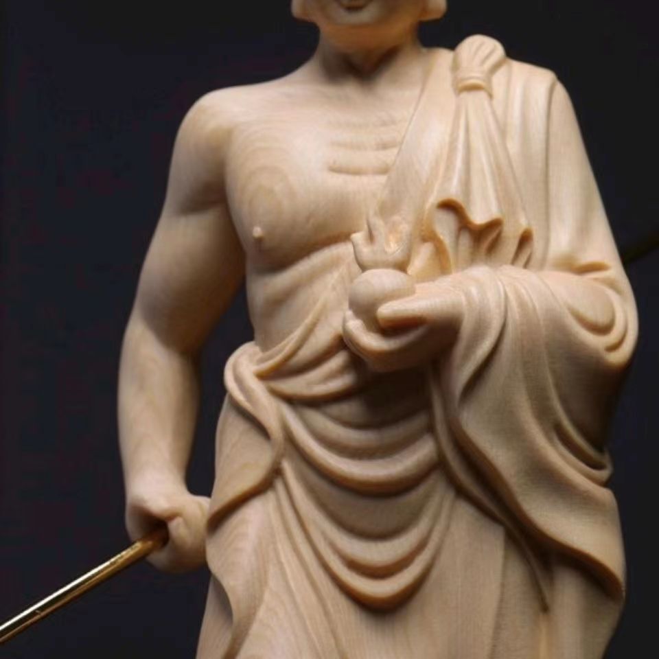 新作 極上の木彫 仏教美術 精密彫刻 仏像 地蔵菩薩像 手職人手作り_画像5