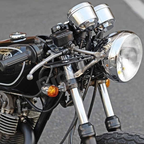 BigOne Cafe ガラス レンズ CB223S CB400SS CL400 GB250クラブマンGB400TT CB250T CB750 CD125T CB750Four ヘッド ライト ケース メッキの画像10