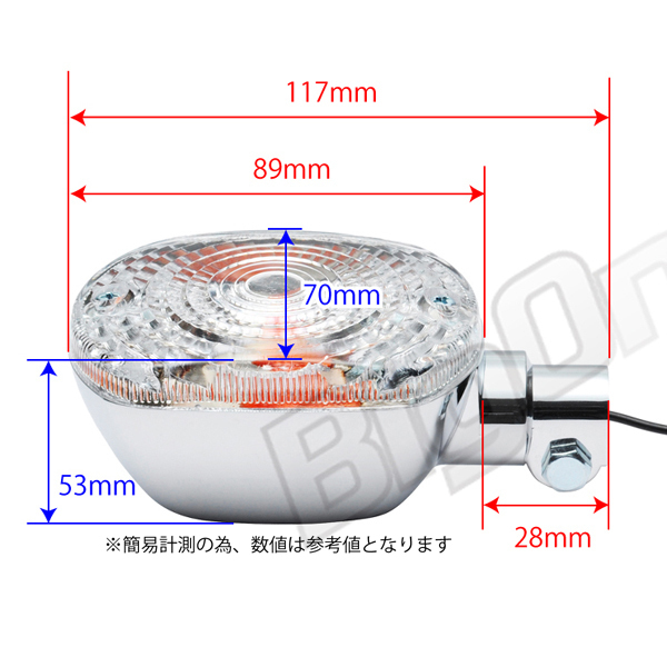 BigOne リプロパーツ Z250FT Z400FX Z400J Z400カスタムZ400LTD Z500 Z550 Z550FX Z550LTD FX系 ウインカー ウィンカー 純正 Type クリアの画像6