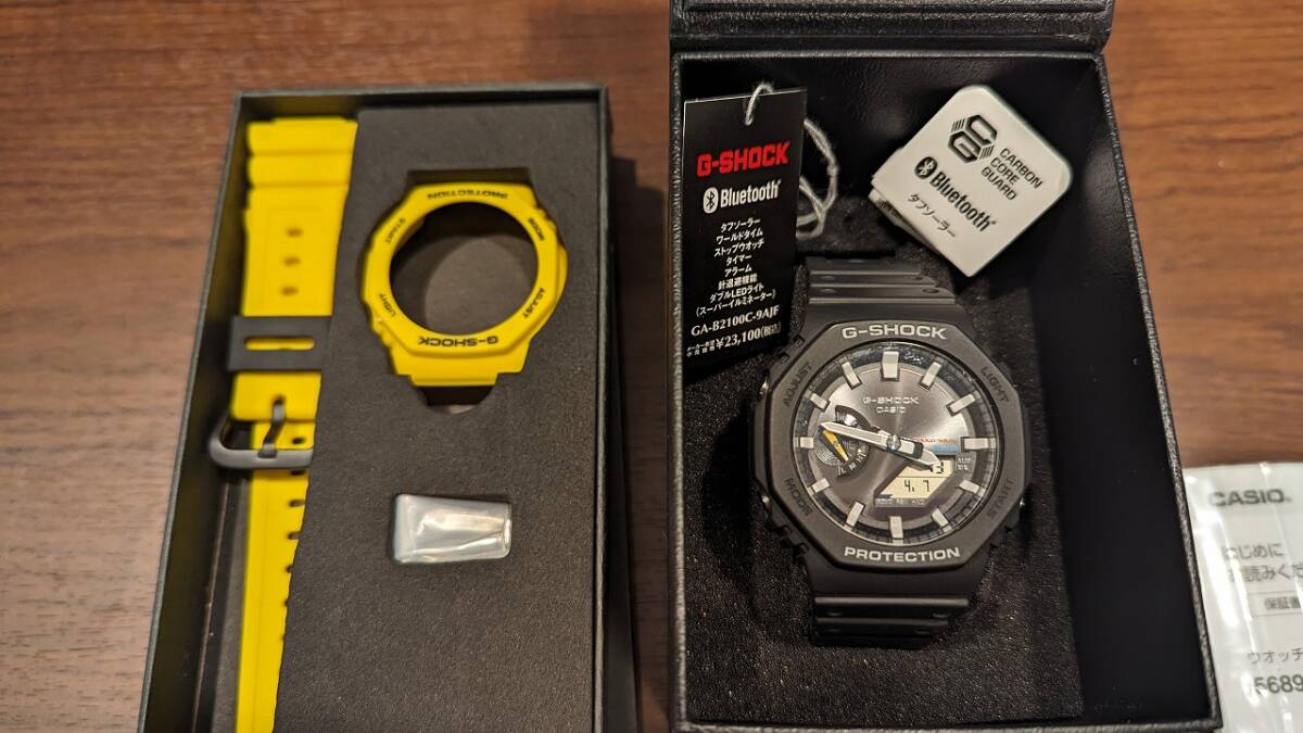 CASIO G-SHOCK GA-B2100C-9AJF イエロー 【純正ブラック外装交換】Bluetooth ソーラー カシオの画像1