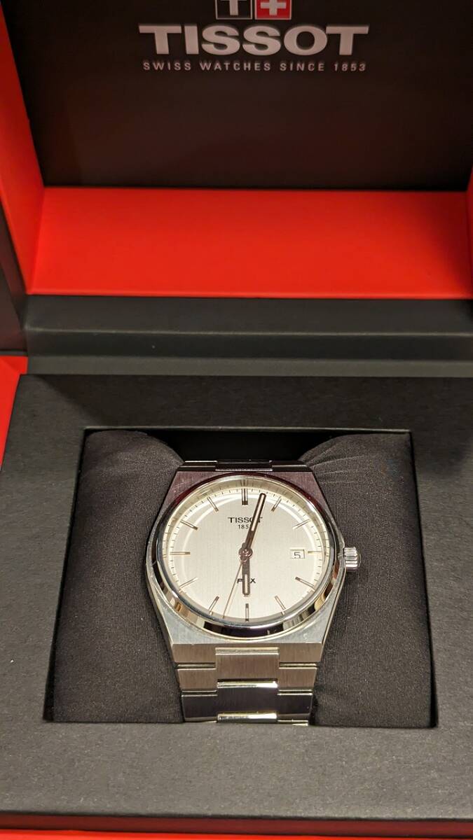 Tissot ティソ PRX クォーツ 腕時計 T137.410.11.031.00 ４０ミリ ラグズポ スイス製 ホワイト シルバー_画像3