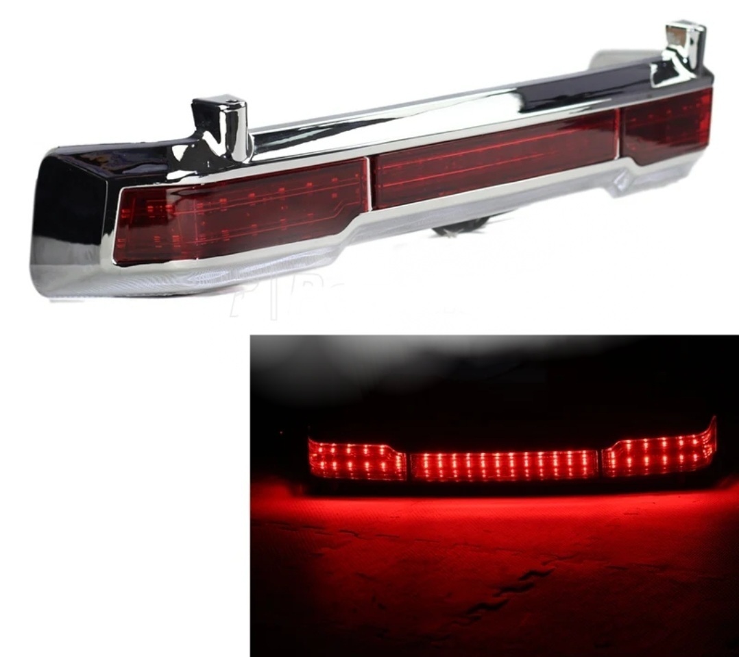 ④ハーレー LEDブレーキランプ テールランプ クローム ツアーパック ツーリング ライトバー ランニングライト 2色から選べます_画像2