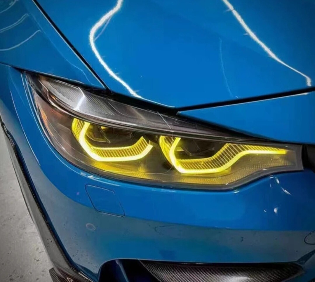 ③【送料無料】BMW イェローディライト F80 M3 F32F82 M4 F36 LED ヘッドライト用マルチカラーディライト_画像7