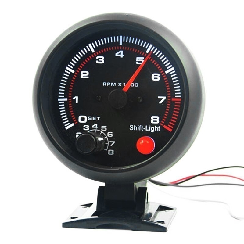 ④ tachometer wiring all-purpose 3 75 \'\'95mm 12v automobile car tachometer 8000rpm gauge range black car all-purpose after market goods 