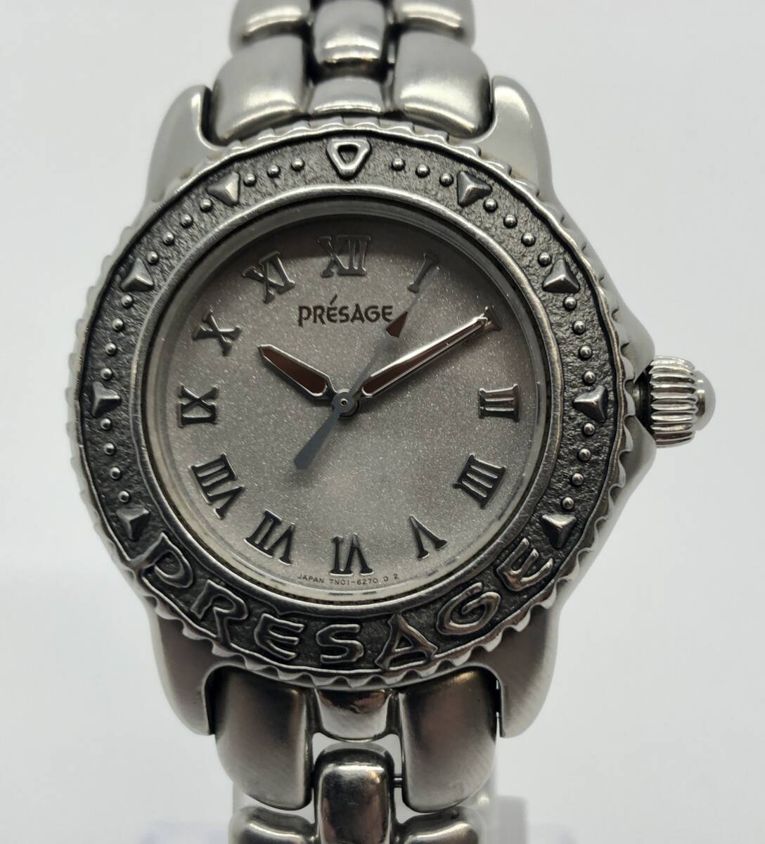 SEIKO セイコー PRESAGE プレサージュ 7N01-6230 クオーツ腕時計 時計 シルバーグレー文字盤 20BAR 稼働品の画像1