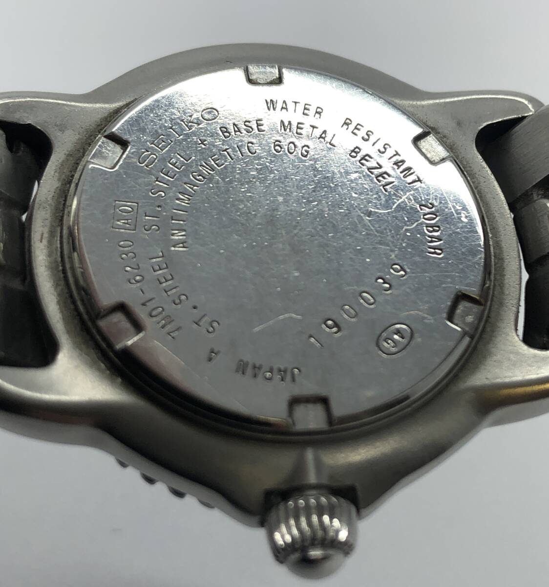 SEIKO セイコー PRESAGE プレサージュ 7N01-6230 クオーツ腕時計 時計 シルバーグレー文字盤 20BAR 稼働品の画像6