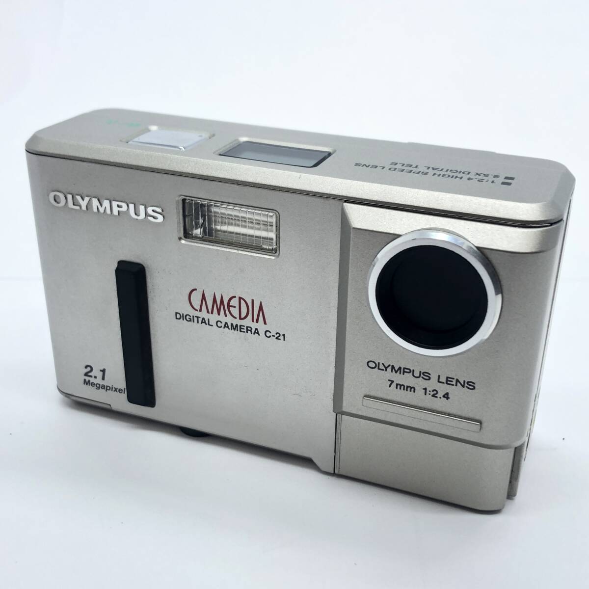 OLYMPUS オリンパス CAMEDIA カメディア DIGITAL CAMERA C-21 7mm 1:2.4 2.1 Megapixel コンパクト フイルムカメラ カメラ 現状品_画像3