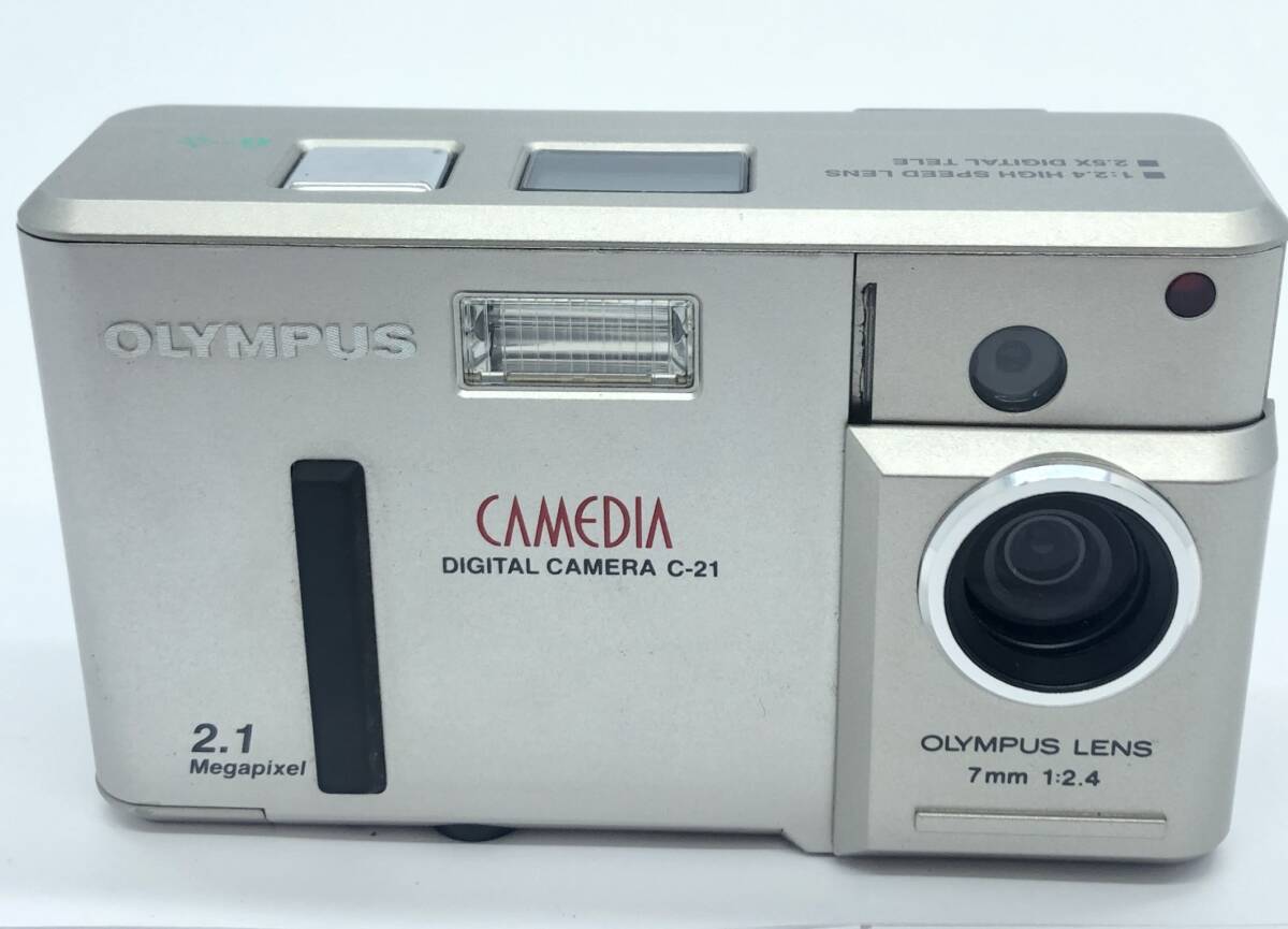 OLYMPUS オリンパス CAMEDIA カメディア DIGITAL CAMERA C-21 7mm 1:2.4 2.1 Megapixel コンパクト フイルムカメラ カメラ 現状品_画像1