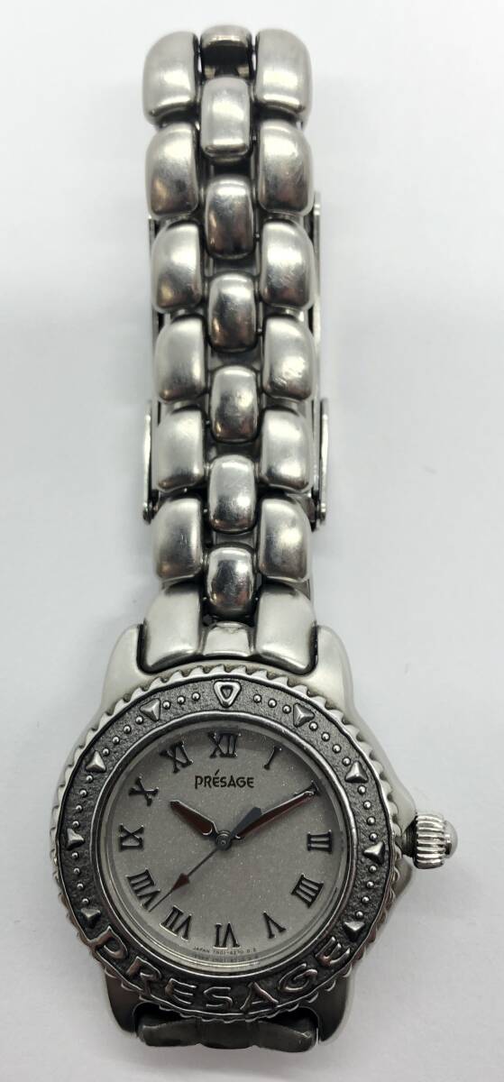 SEIKO セイコー PRESAGE プレサージュ 7N01-6230 クオーツ腕時計 時計 シルバーグレー文字盤 20BAR 稼働品の画像5