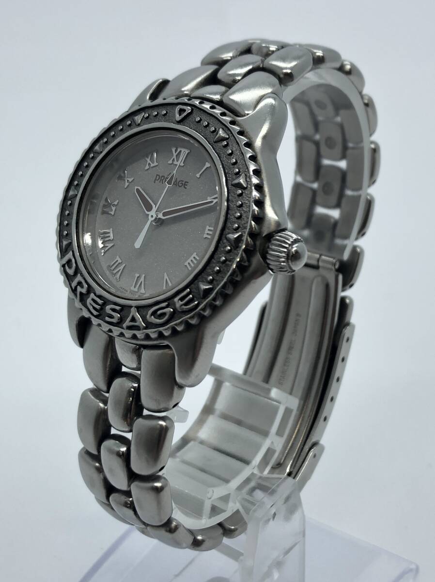 SEIKO セイコー PRESAGE プレサージュ 7N01-6230 クオーツ腕時計 時計 シルバーグレー文字盤 20BAR 稼働品の画像2