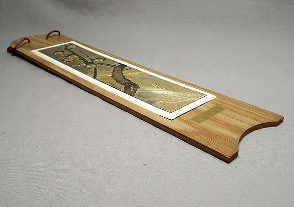  Showa Retro [ engraving skill pine bamboo plum katsura tree month sword tanzaku ..] wooden frame picture frame tanzaku decoration wall decoration engraving ... thing interior peace . tea . tea .. tea utensils 