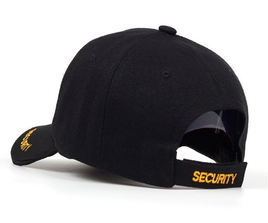 新品★デザインキャップ SECURITY 黒 ★特価 の画像4