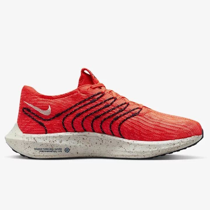 17,600円! 27.5cm 新品 NIKE PEGASUS TURBO NEXT NATURE ランニングシューズ ZOOMX ペガサス ターボ ネクスト ネイチャー フライニット 赤の画像3