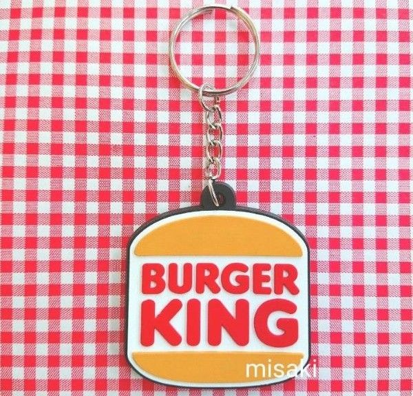 バーガーキング BURGER KING  ラバーキーホルダー アメリカン バーガーショップ 可愛い ロゴ