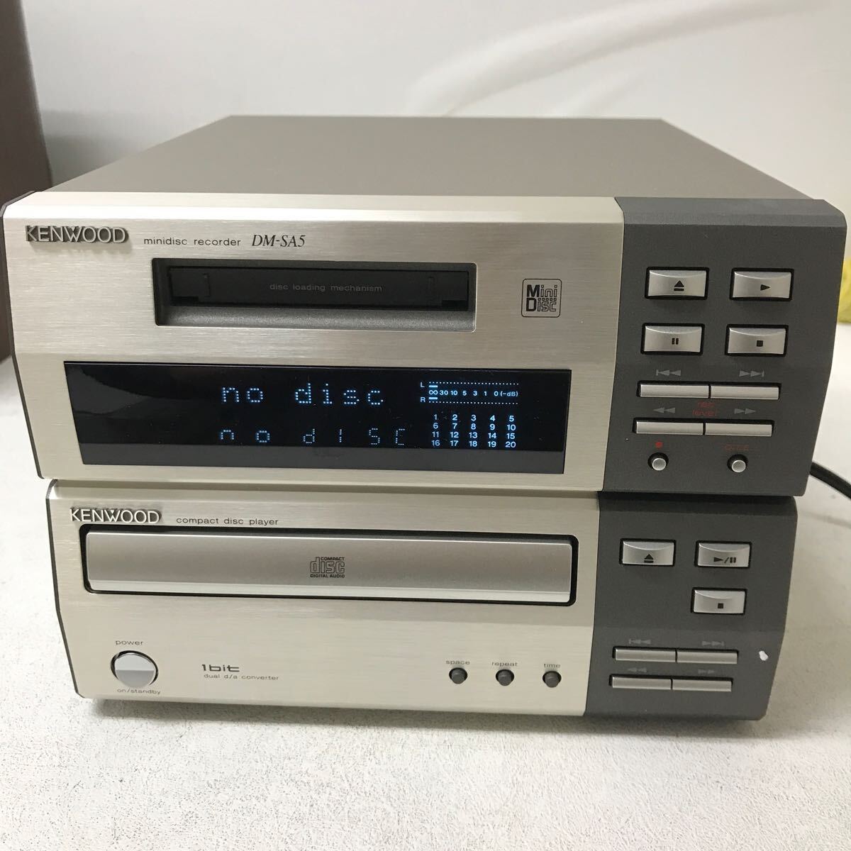 0417C KENWOOD ケンウッド システムコンポ / アンプ チューナー R-SA7 ラジオ FM AM / MD CD レコーダー DM-SA5 / スピーカー LS-SA5