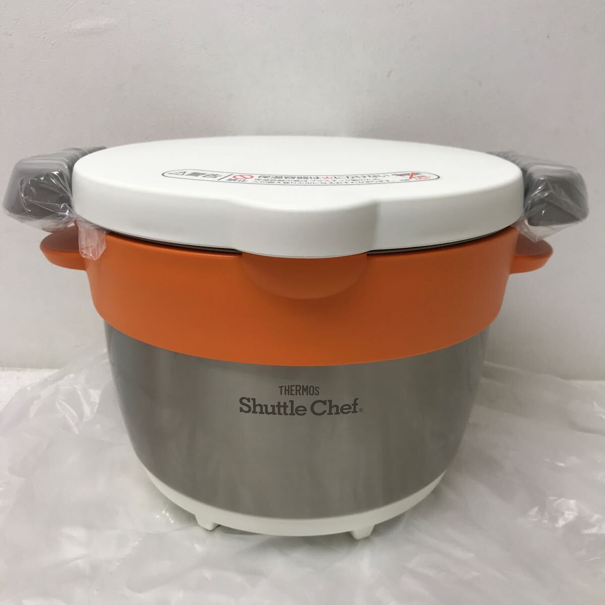 0417J 未使用★THERMOS サーモス 真空保温調理器 シャトルシェフ Shuttle Chef KBB-1600 サニーオレンジ 調理器具 両手鍋 鍋 容量:1.6L_画像2