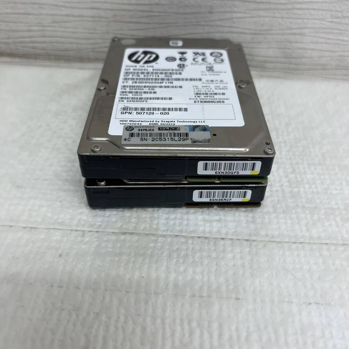 0419A6 hp EH0300FBQDD 300GB 15K SAS 内蔵型 ハードディスク ドライブ HDD 4点セット 2.5インチ ST9300653SS パソコン 周辺機器の画像5