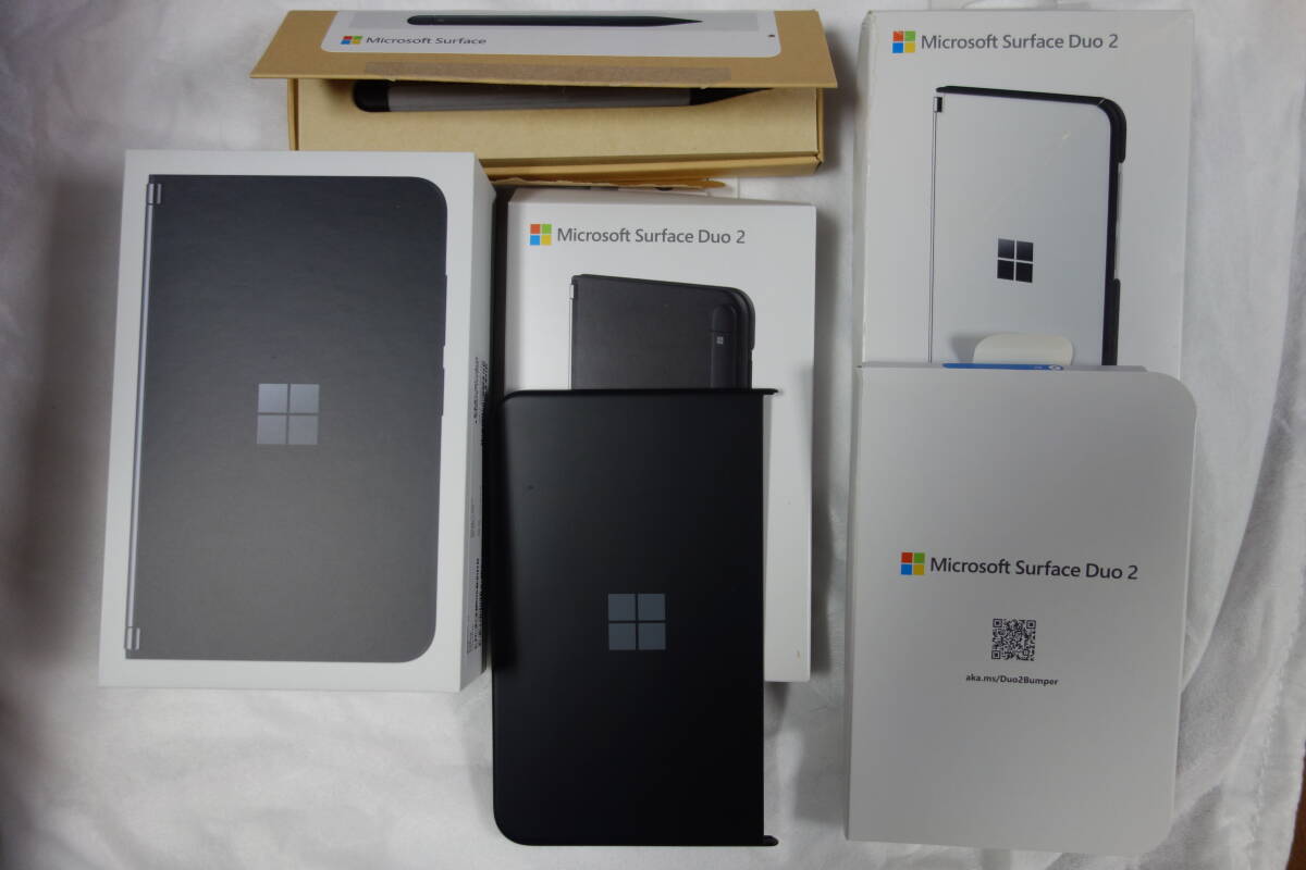 Microsoft Surface Duo2 オブシディアン 256GB SSD カバー ペン一式 中古の画像1