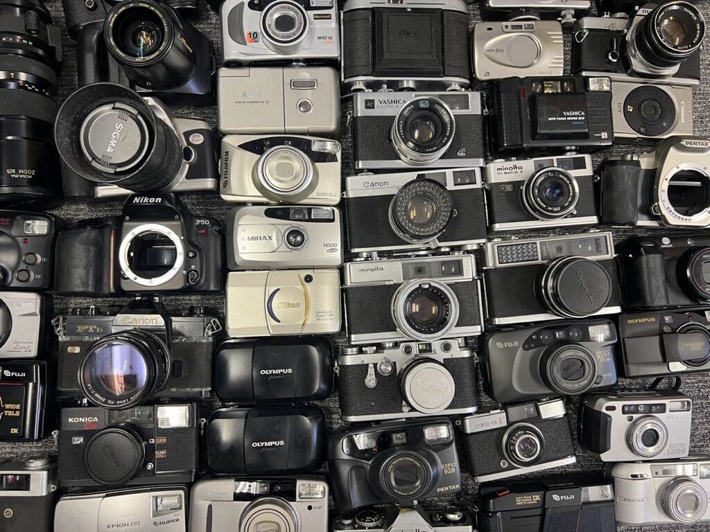 [4/0E] Junk film camera lens summarize Canon/PENTAX/OLYMPUS/Nikon/Fuji other 