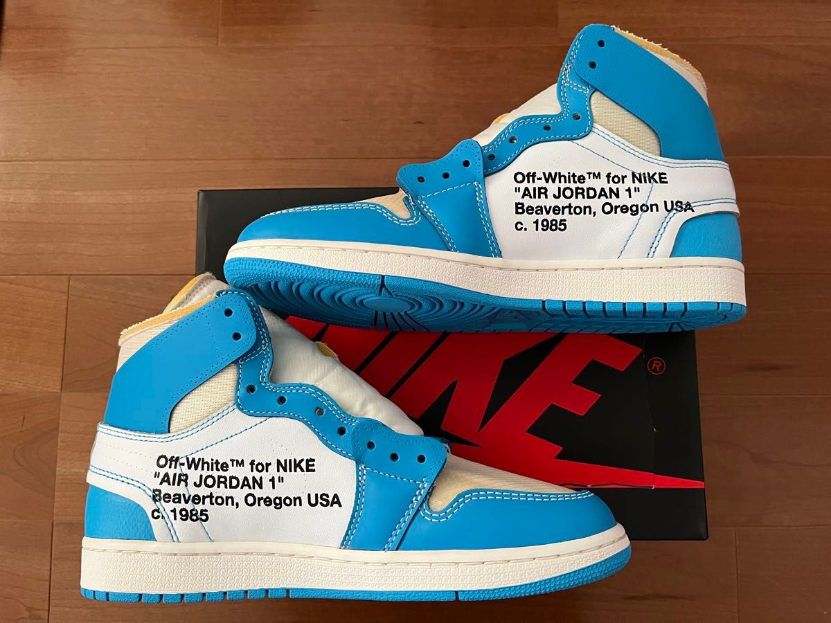 Off-White × Nike Air Jordan 1 High UNC White/Dark Powder Blue 27