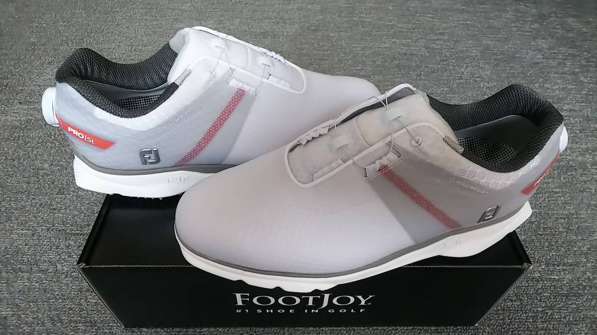 新品 フットジョイ プロ エスエル スポーツ ボア 27cm ホワイト×グレー FOOTJOY PRO SL SPORT BOA スパイクレス ゴルフシューズの画像1