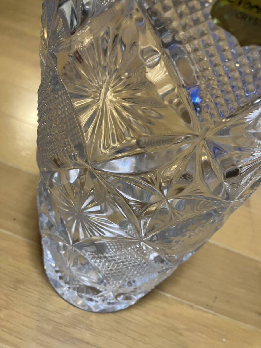 ノリタケnoritake ノリタケカンパニー　クリスタルガラス花瓶CRYSTAL新品未使用品※直径：13.5センチ・フラワーベース ・花瓶・クリスタル_画像4