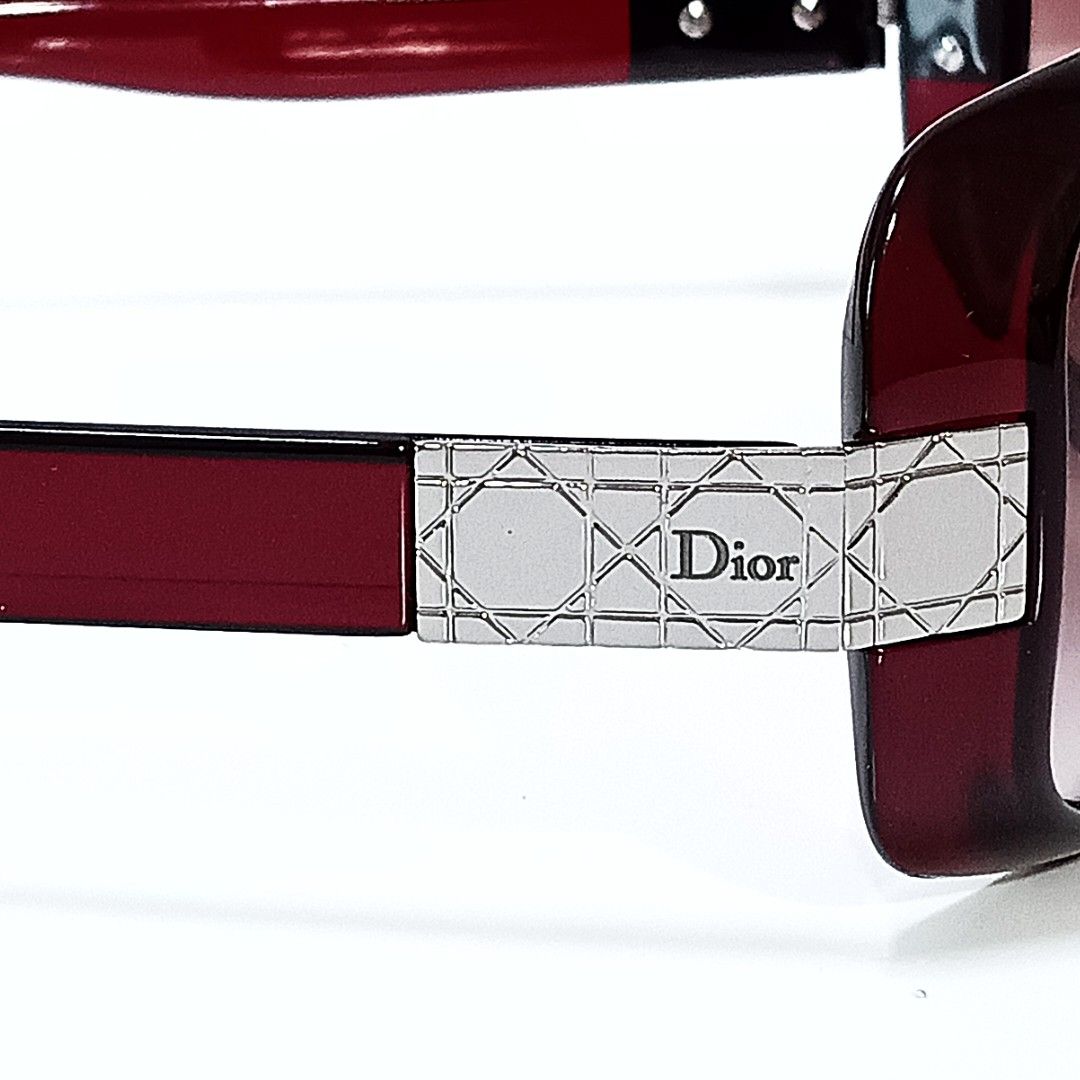 クリスチャンディオール サングラス カナージュ ワイン ボルドー シルバー Christian Dior レディース 
