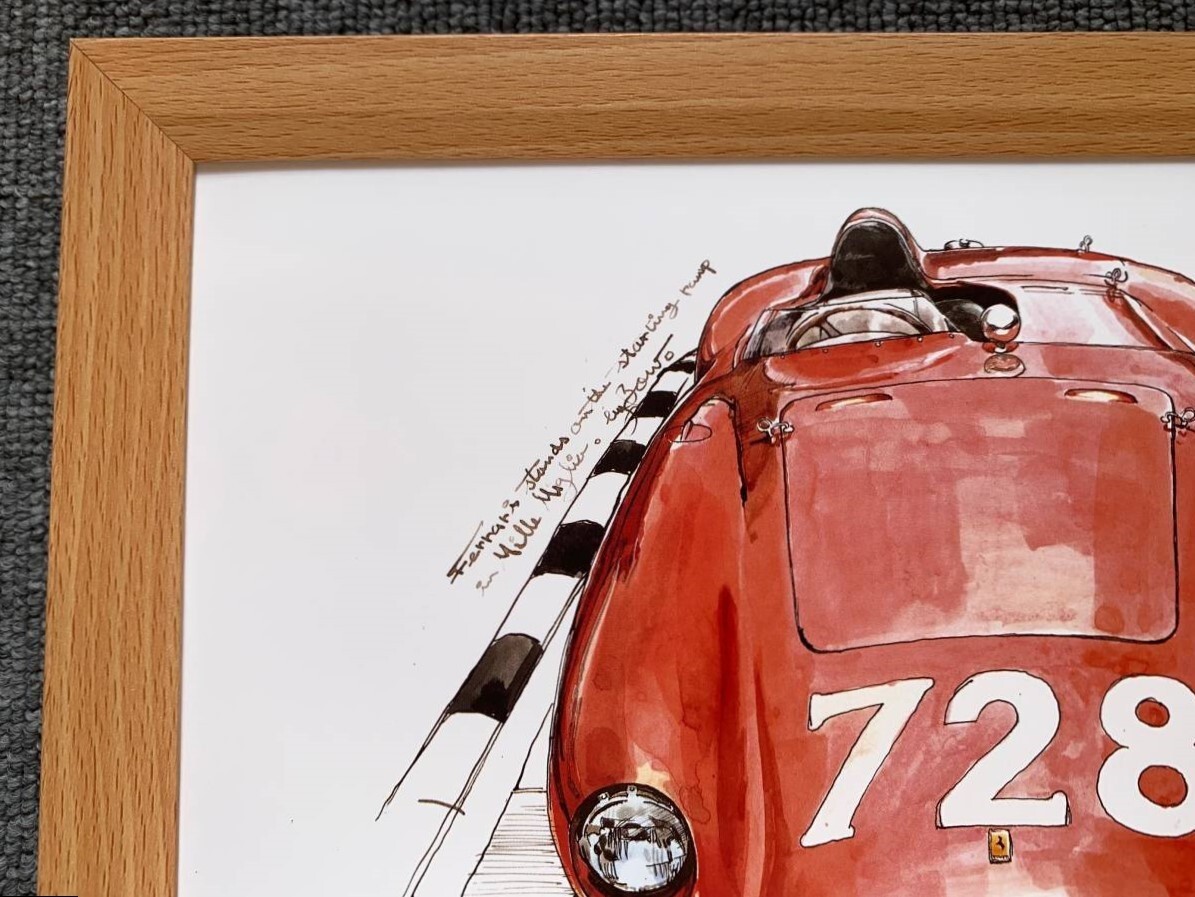 #BOW. Ikeda мир .[Ferrari 750 Monza]B5 размер сумма ввод ценный иллюстрации печатная продукция постер способ дизайн рамка товар искусство рама старый машина 