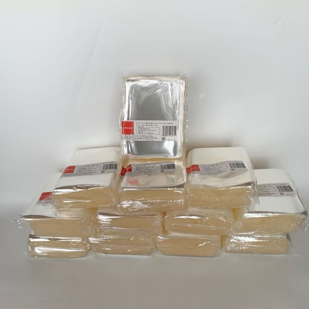 透明袋 OPP袋 サイズ：130×180mm (1000枚入り12袋）12000枚 大量 まとめ売り 合計25000円相当 セット ラッピング 包装 梱包 アクセサリー の画像1