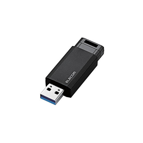 【5個セット】エレコム USBメモリー/USB3.1(Gen1)対応/ノック式/オートリターン機能付/128GB/ブラック MF-PKU3128GBKX5 /l_画像1